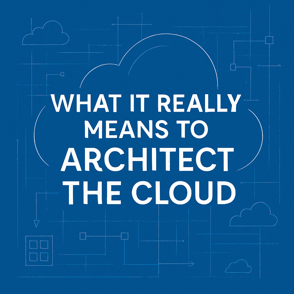 What It Really Means to Architect the Cloud What It Really Means to Architect the Cloud
